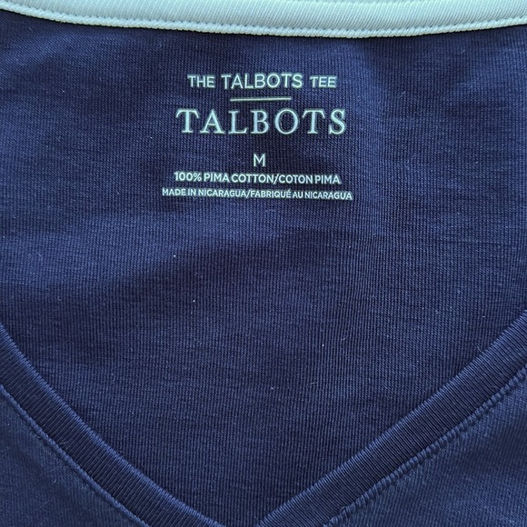 Rich navy blue V Neck Tshirt - Picture 3 of 4